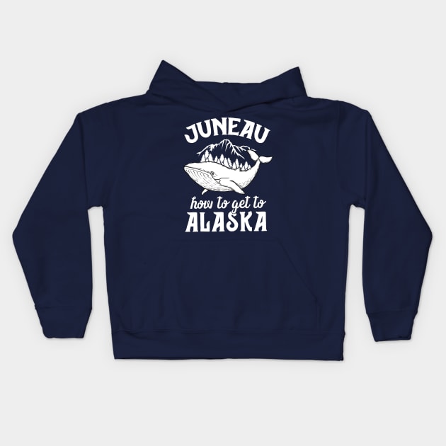 Funny Juneau Alaska T Shirt Joke Pun Cruise Family Vacation Kids Hoodie by 14thFloorApparel